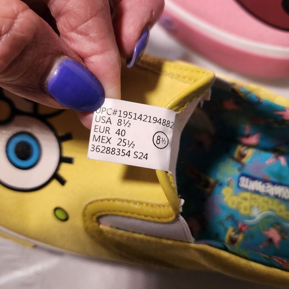 SpongeBob SquarePants Slip-On Athletic Shoes - Yellow & Pink - Picture 9 of 13